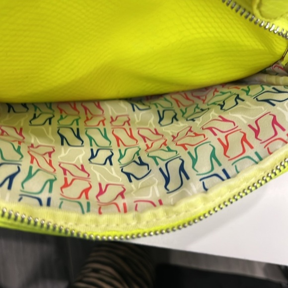 Nine West Bright Lights Python Embossed Backpack/Purse - Yellow - Picture 6 of 11